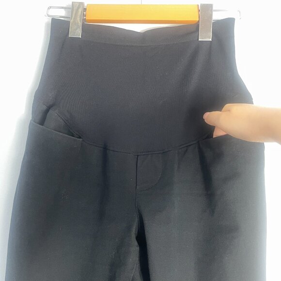 Old Navy Maternity Full-Panel Pixie Ankle Pants in Black Jack Size 4 - Picture 5 of 13